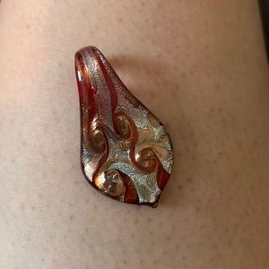 Handmade sparkly stained glass keychain